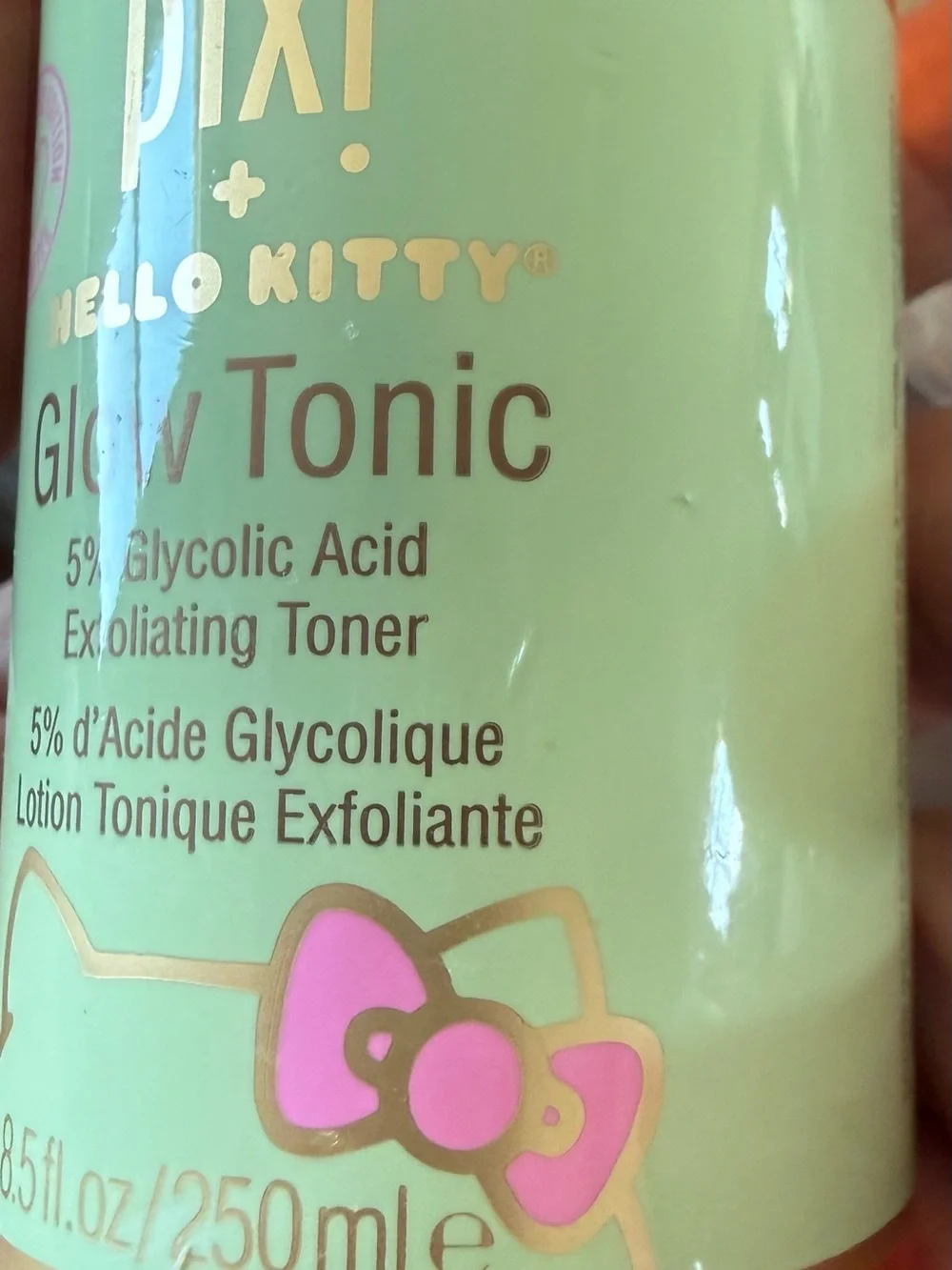 Pixi Beauty Hello Kitty Glow Tonic, 5% Glycolic Acid Exfoliating Toner 3.4 fl oz